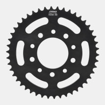 Corona de moto PBR 4350 en acero negro, paso 525